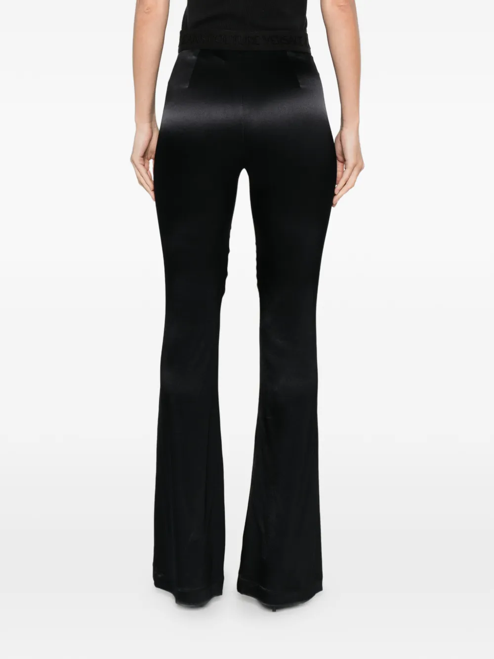 Versace Jeans Couture Broek met logoband Zwart