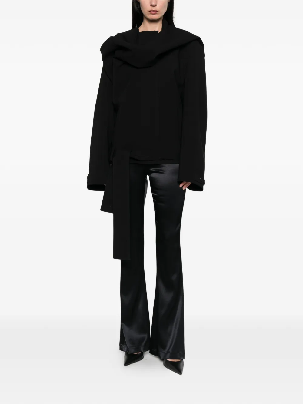Versace Jeans Couture Broek met logoband Zwart