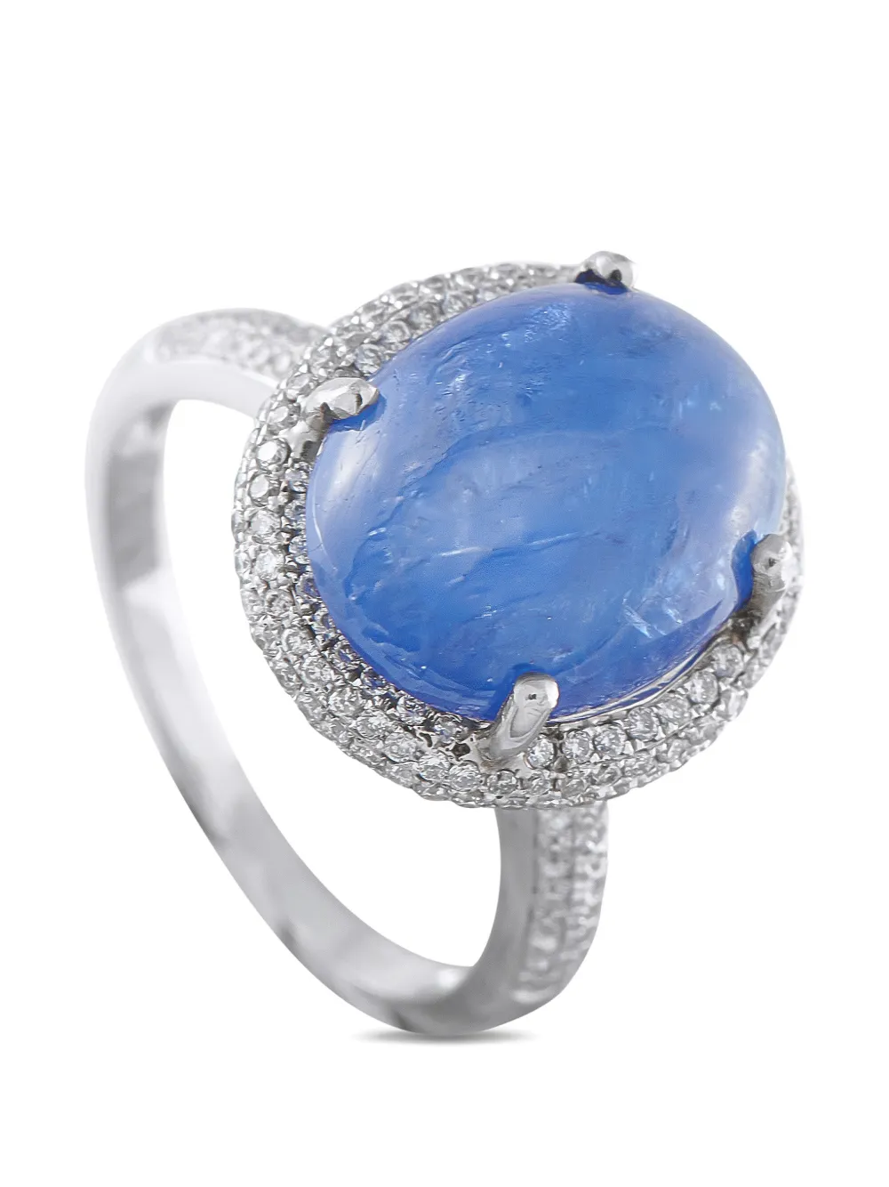 LB Exclusive diamond and sapphire-cabochon ring - Argento