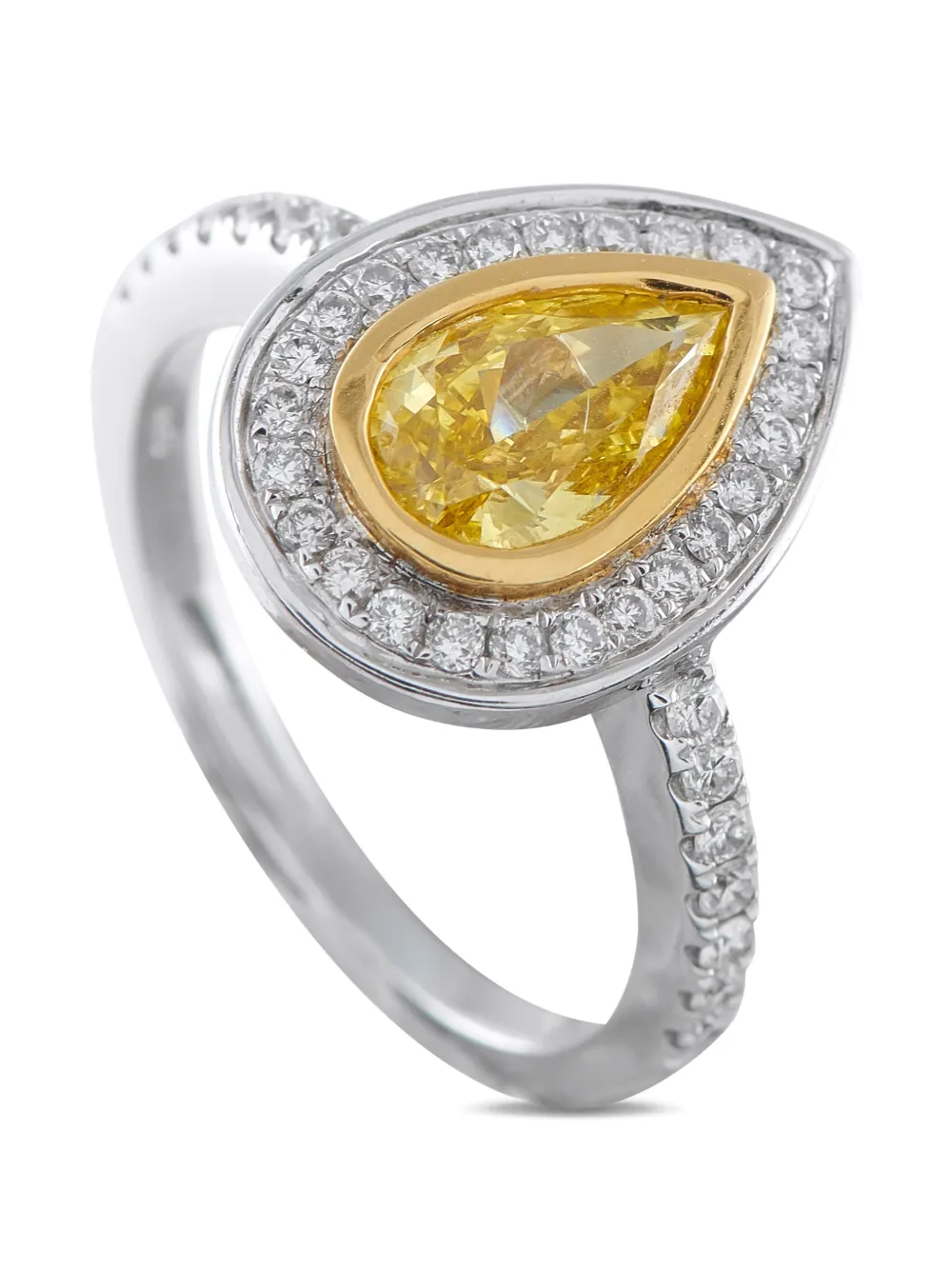 LB Exclusive diamond pear-shaped ring - Argento