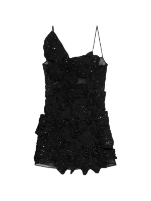 Blumarine floral-lace Mini Dress | Black | FARFETCH
