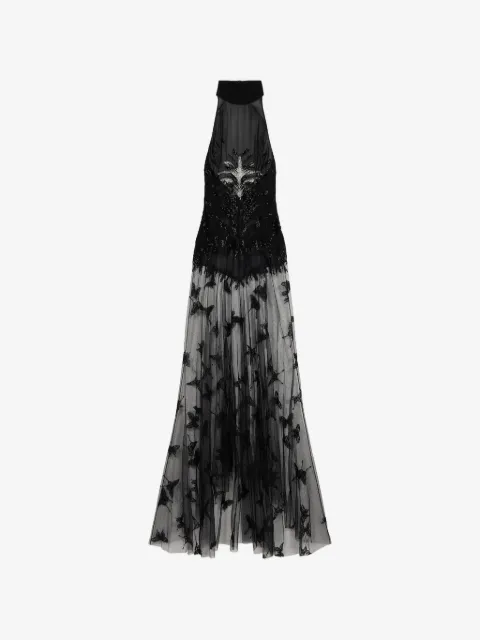 Blumarine embroidered tulle maxi dress