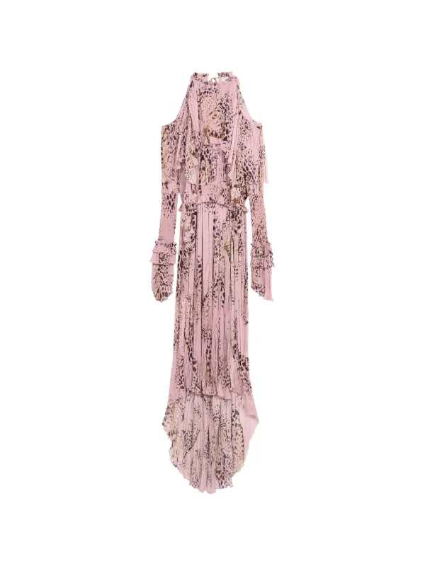 Blumarine butterfly-print Ruffled ,axi Dress | Pink | FARFETCH JO