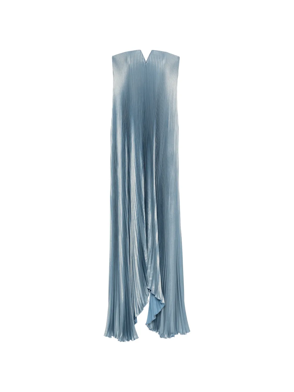 L'IDÉE Black Tie pleated strapless maxi dress - Blue