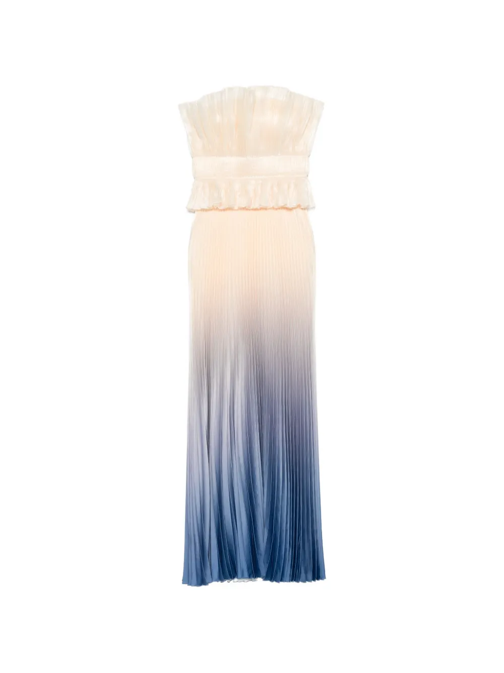 L'IDÉE Masquerade pleated maxi dress - Nude