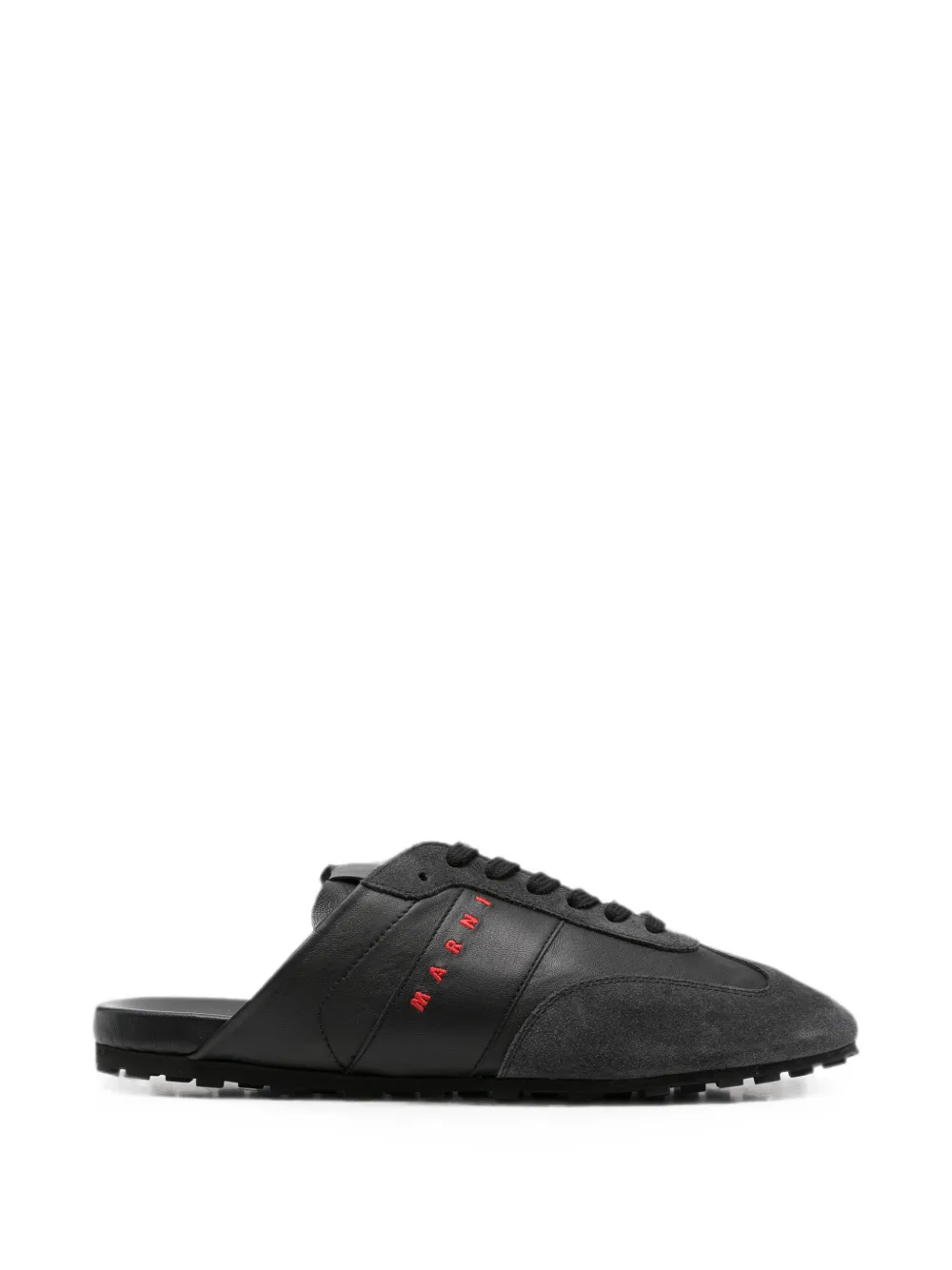 Marni Softy Socce logo-print leather sneakers Zwart