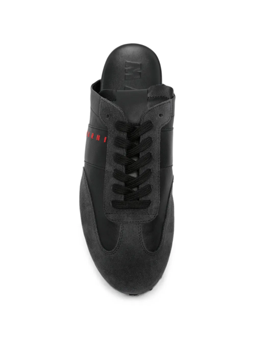 Marni Softy Socce logo-print leather sneakers Zwart