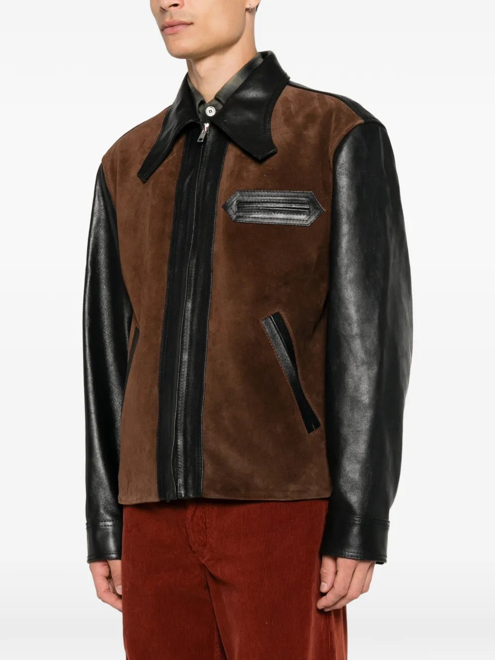 Marni Leren jack Zwart