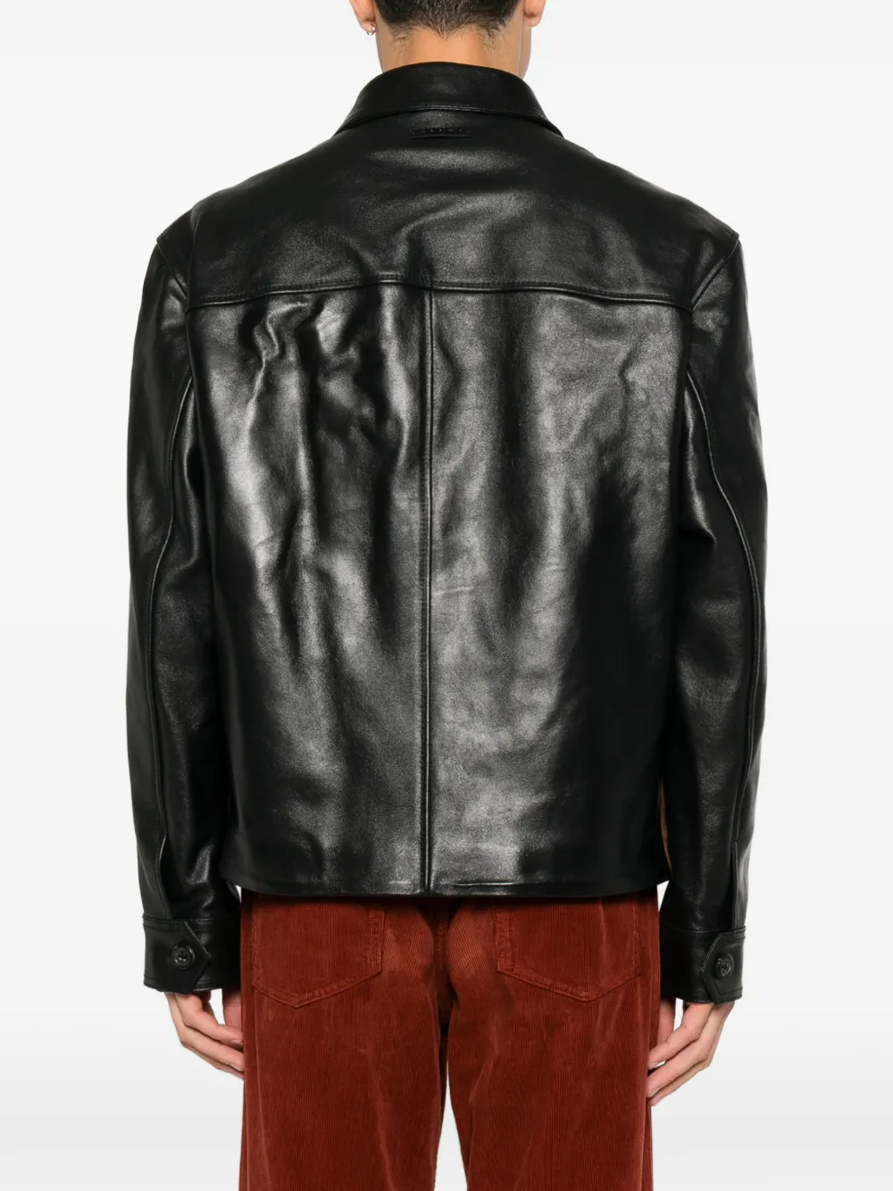 Marni Leren jack Zwart