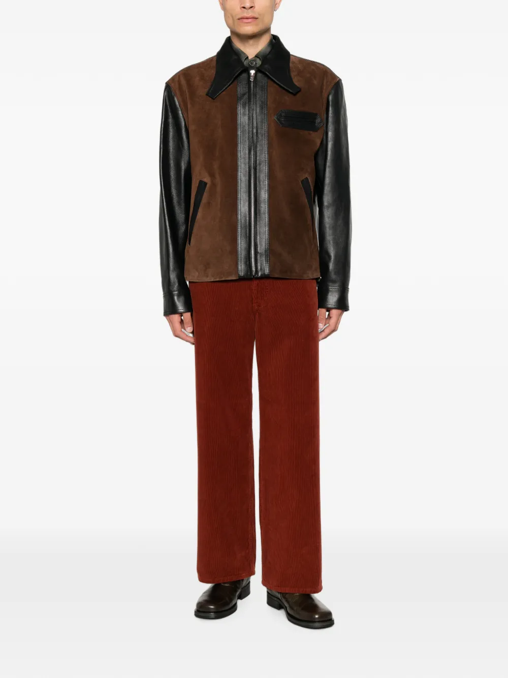 Marni Leren jack Zwart