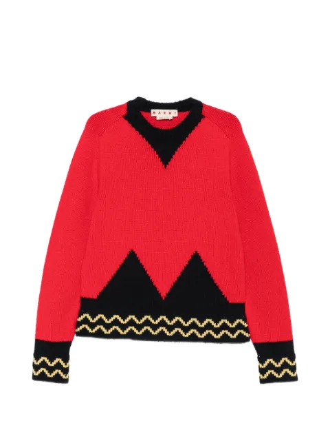 Marni jacquard-print relaxed-fit sweater