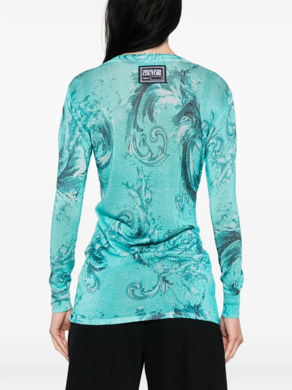 Versace Jeans Couture Vest met print Blauw