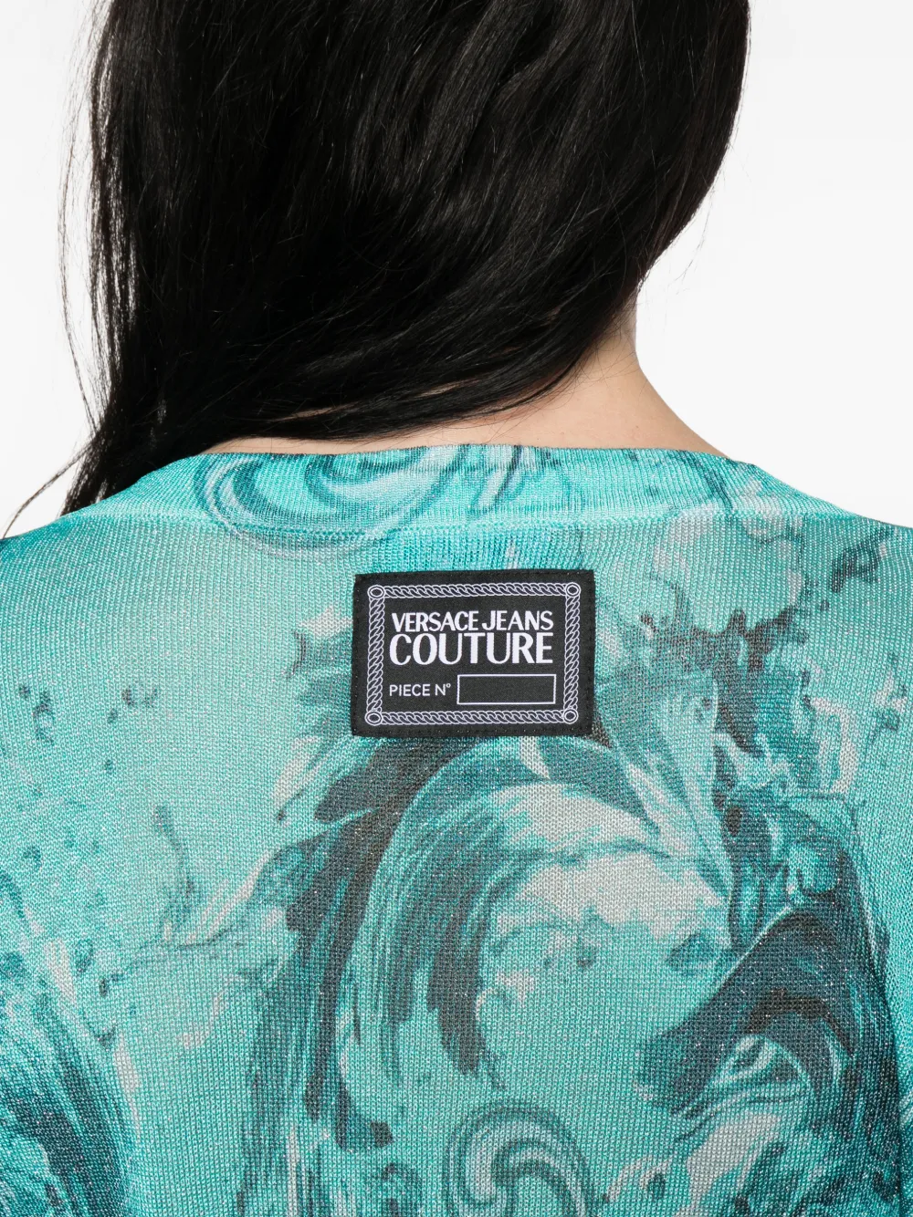 Versace Jeans Couture Vest met print Blauw