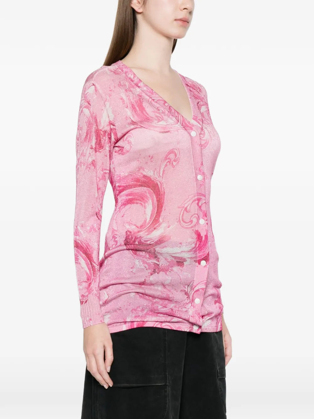Versace Jeans Couture Vest met knopen Roze