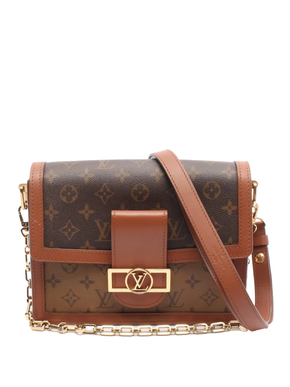 Louis Vuitton Pre-Owned 2019 Monogram Reverse Dauphine MM satchel - Marrone