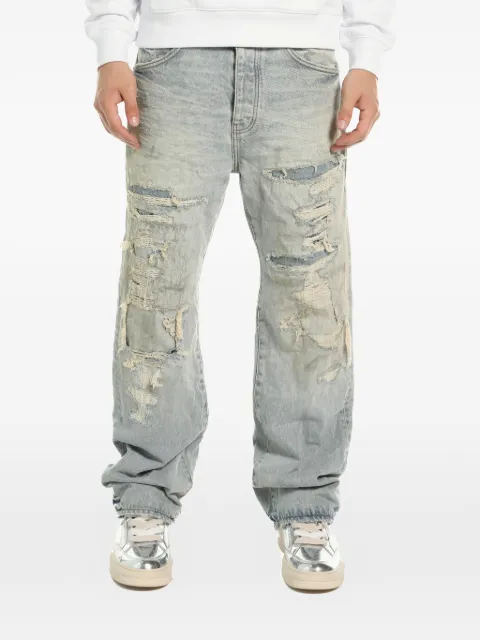 Purple Brand jean droit à effet usé