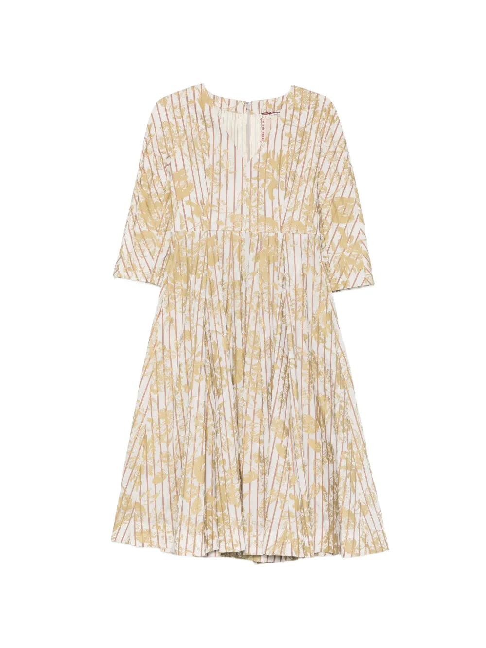 Antonio Marras striped floral dress - Bianco
