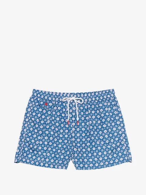 Kiton shorts de playa con estampado floral