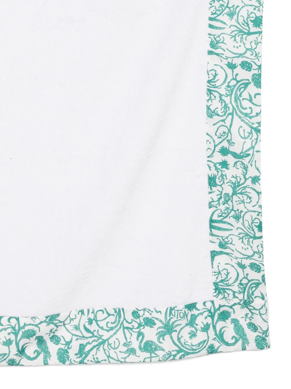 Kiton Strandlaken met bloemenprint Wit