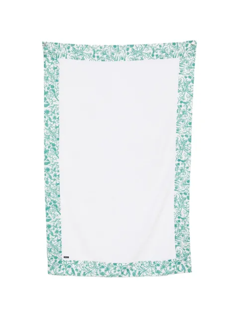 Kiton floral-border beach towel