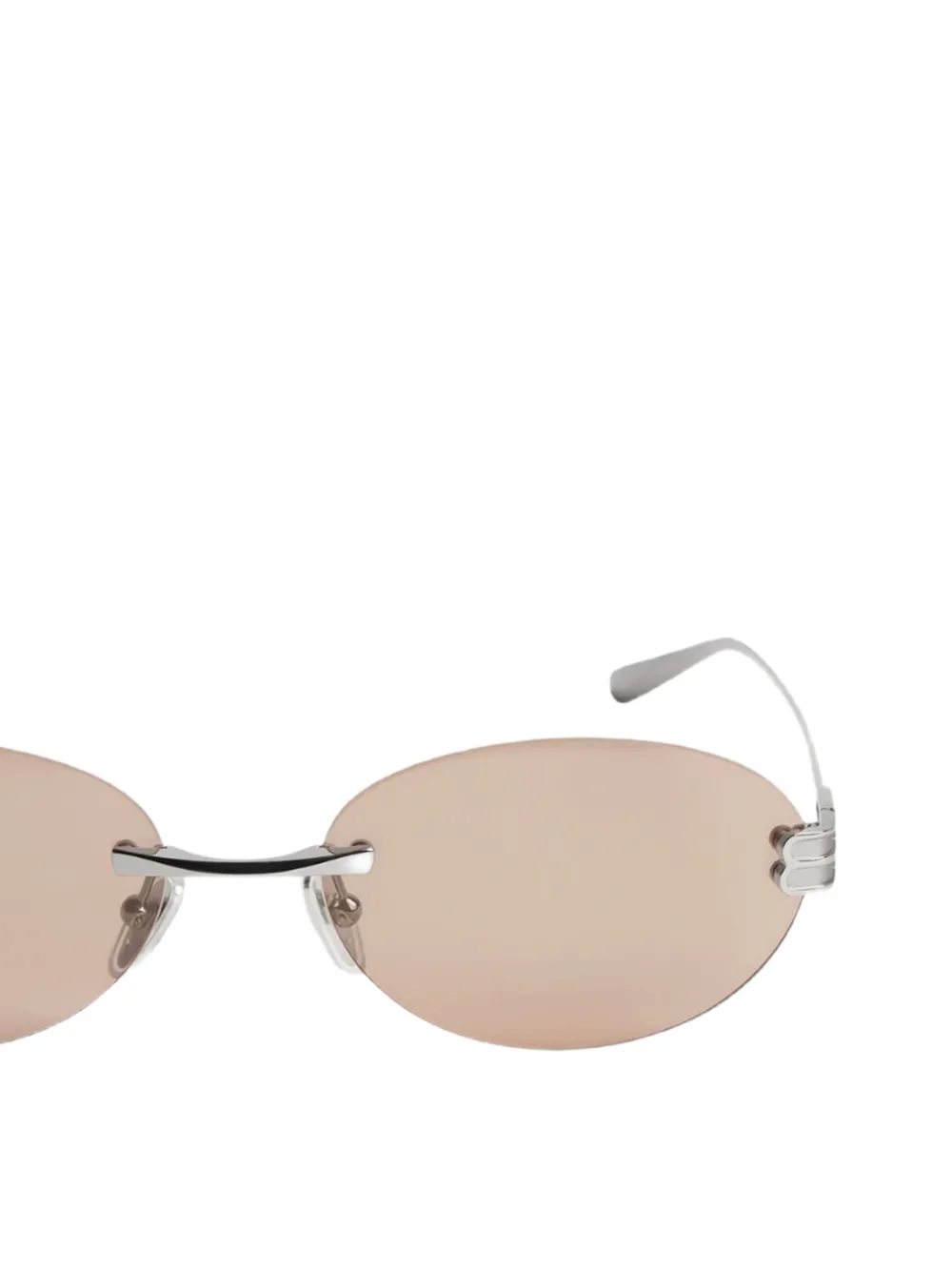 Balenciaga Gossip zonnebril met ovalen montuur Beige