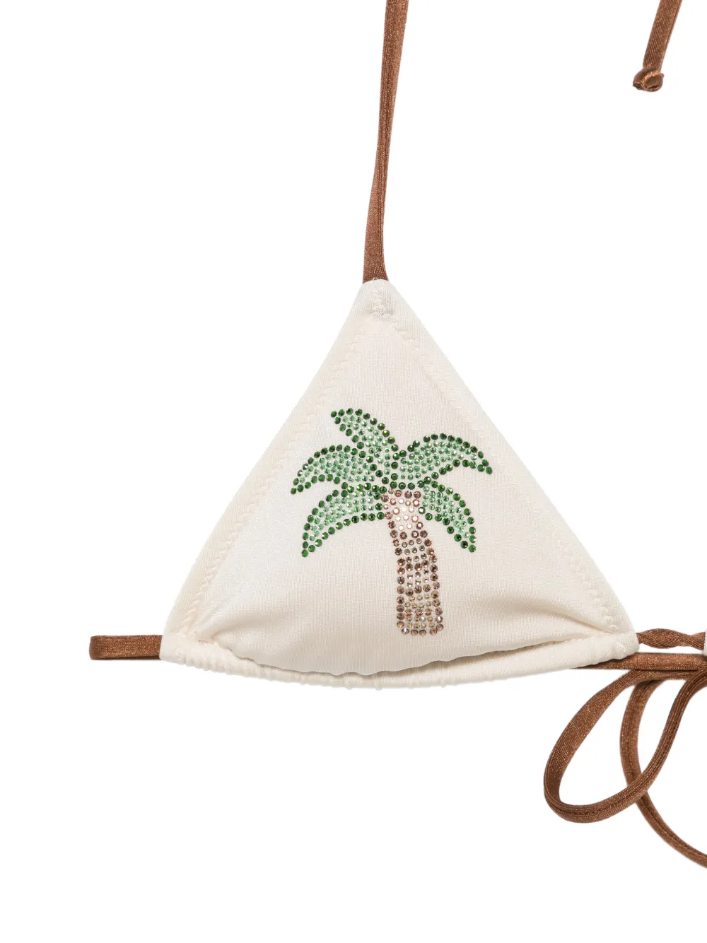  Mc2 Saint Barth Leah Palm-tree Print Bikini - Neutrals 