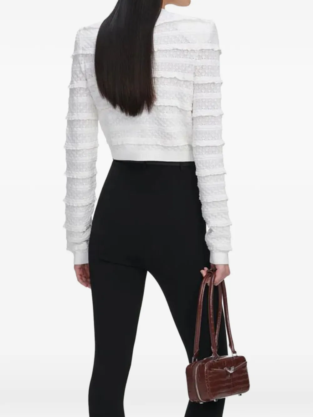  Self-portrait Ruffled Knitwear - White 