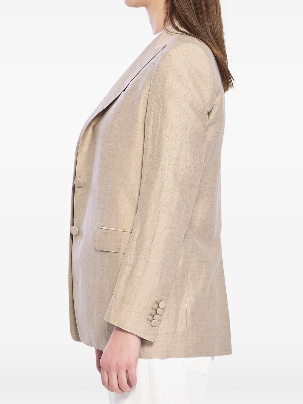 Tagliatore Blazer met enkele rij knopen Beige