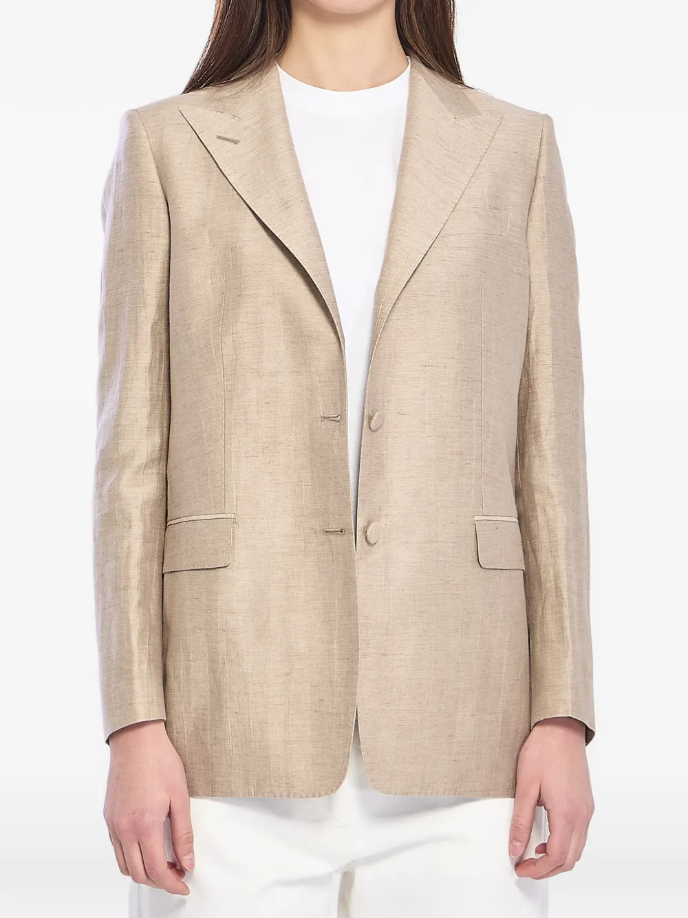 Tagliatore peak-lapel single-breasted blazer - Toni neutri
