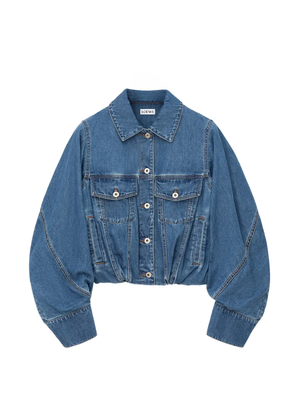 LOEWE anagram-detail jacket - Blu