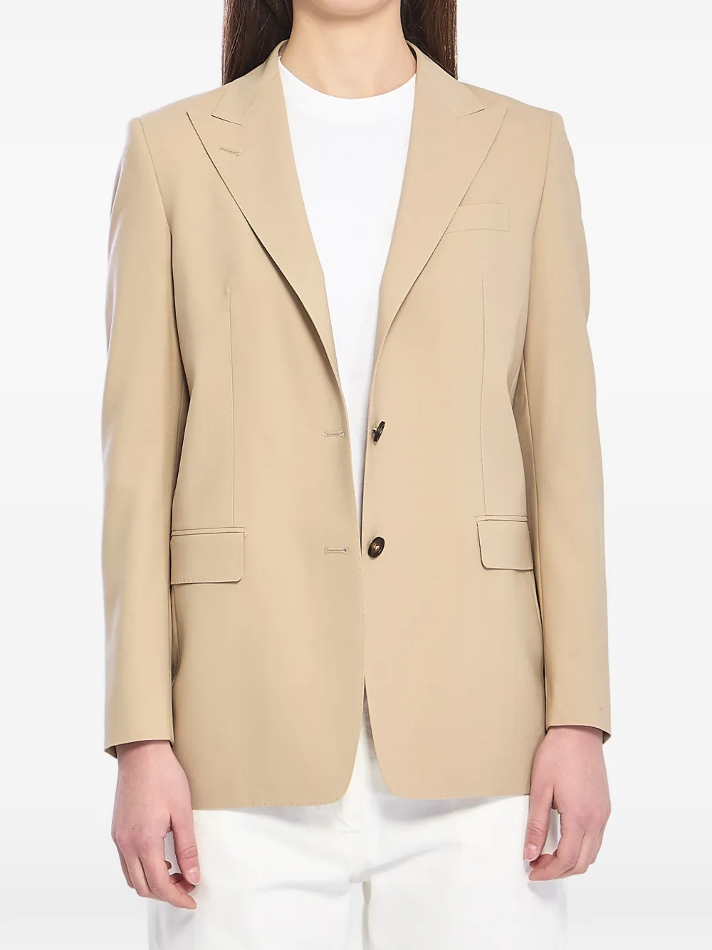 Tagliatore peak-lapel single-breasted blazer - Toni neutri