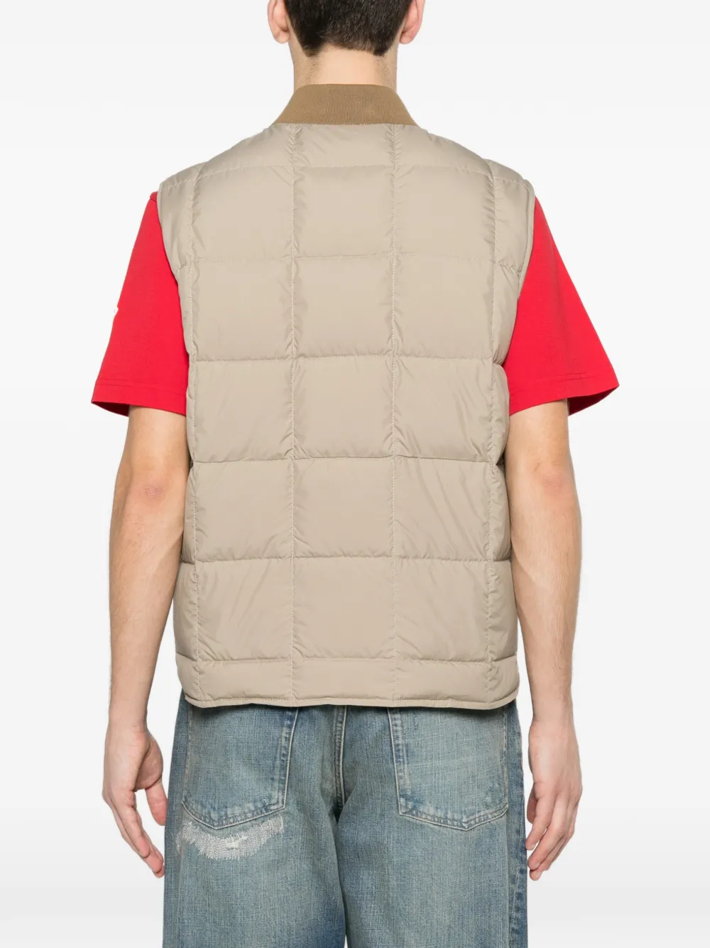 Moncler Elberton gewatteerde bodywarmer Beige