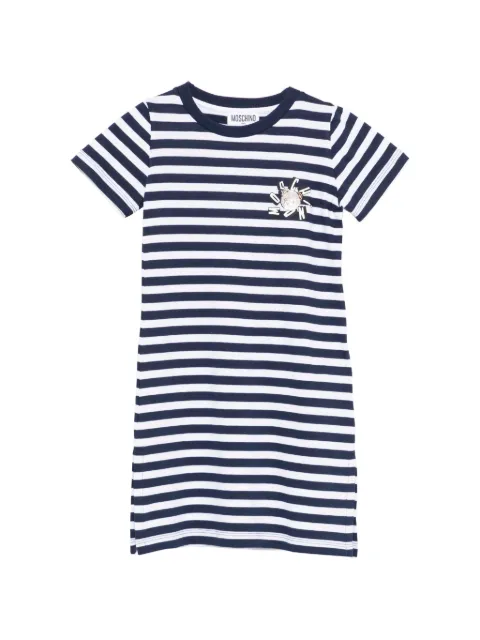 Moschino Kids vestido con motivo gráfico de rayas