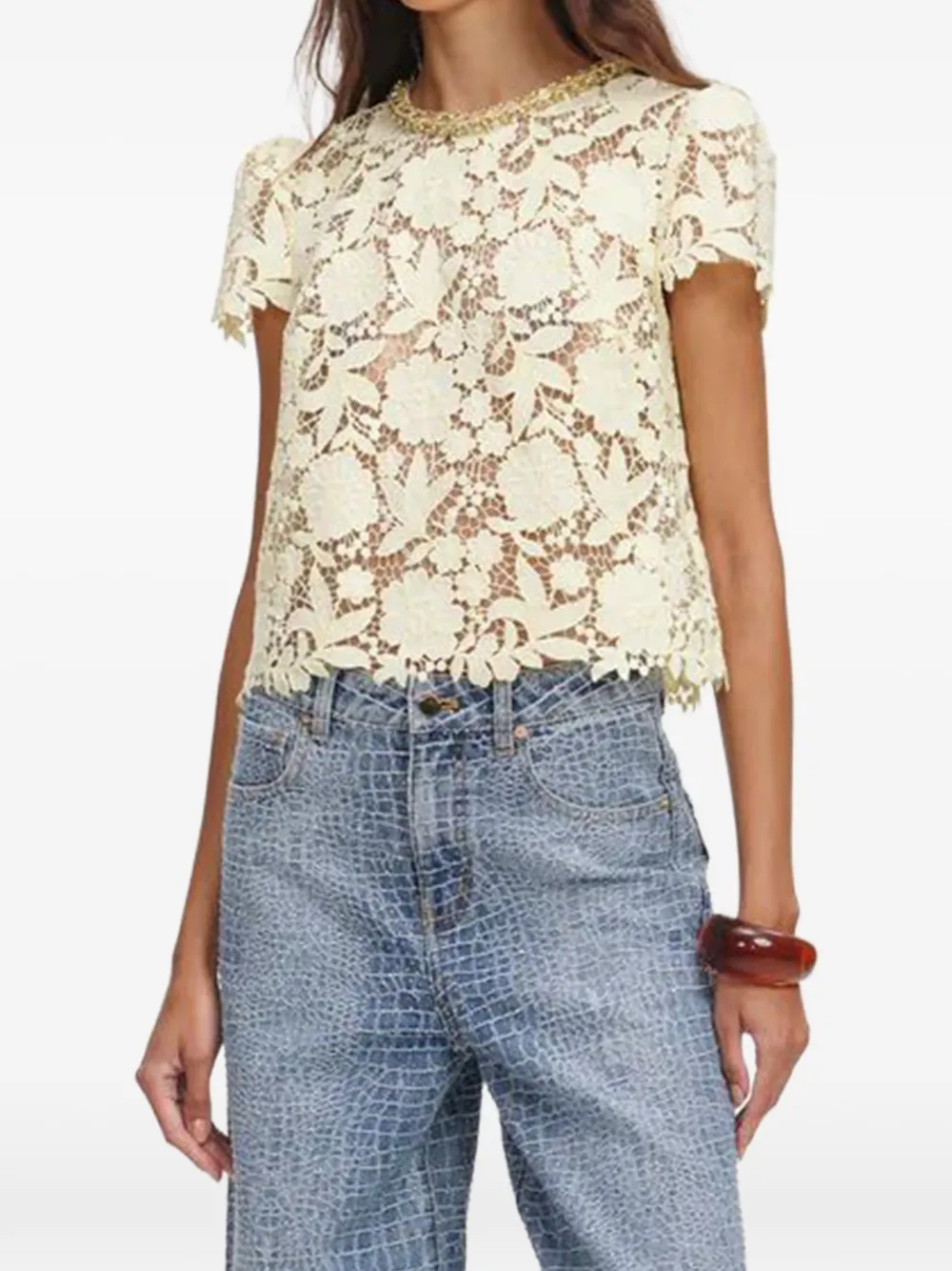 Lace Embroidered Top