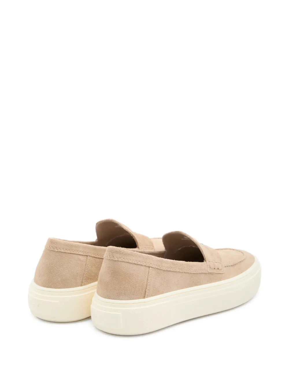 Hogan Crosswind suède loafers met bedel Beige