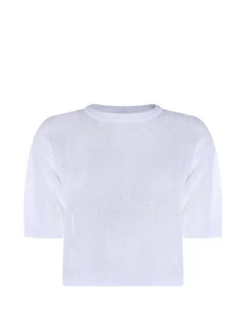 Antonelli pointelle-knit T-shirt