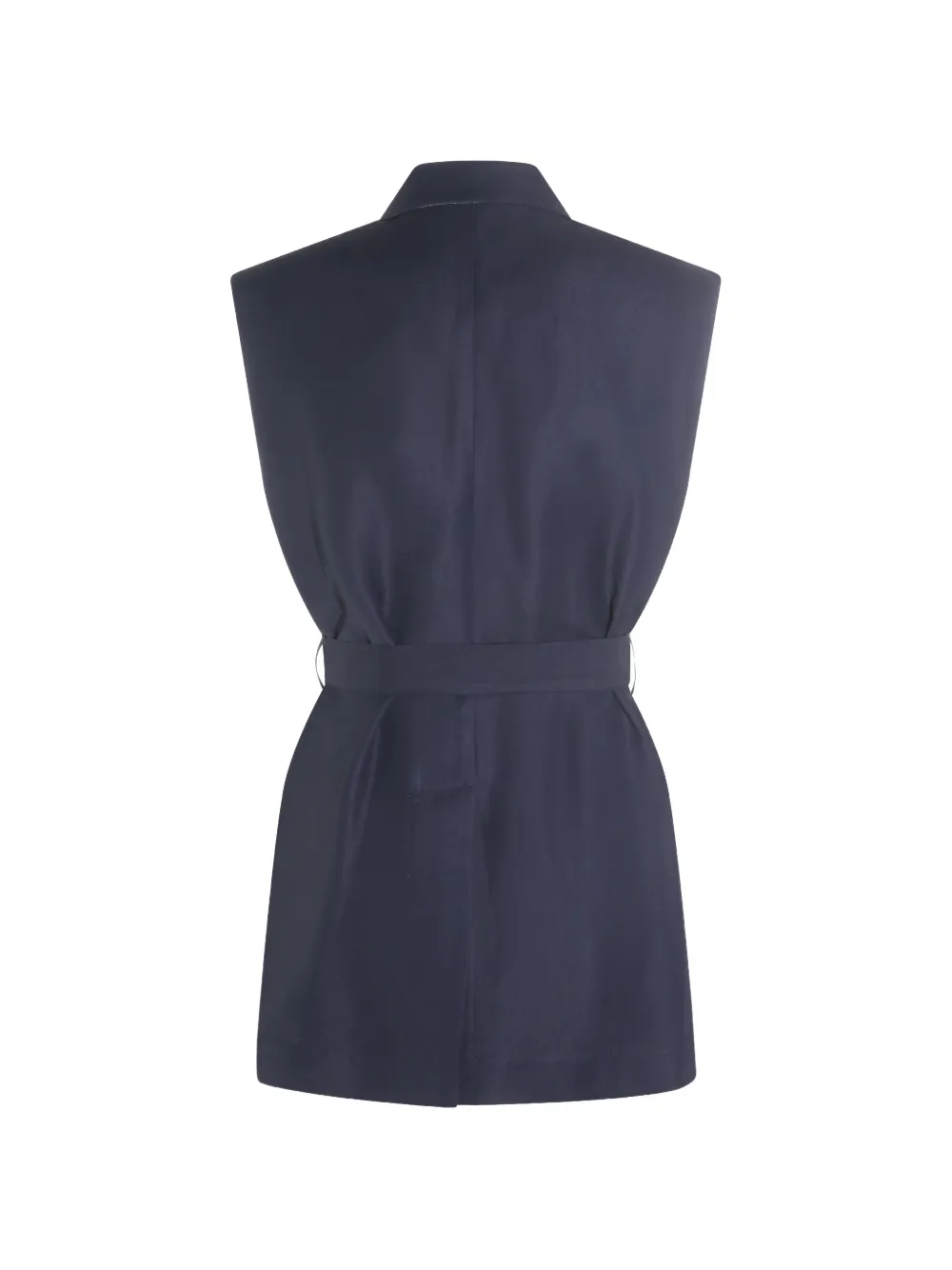  Brunello Cucinelli Chaleco Con Cinturón - Azul 