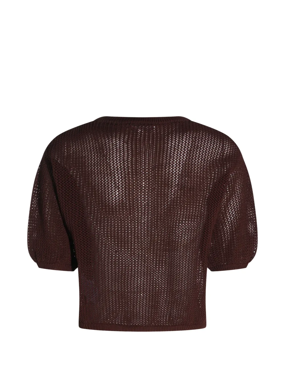  Antonelli Pointelle-knit Top - Brown 