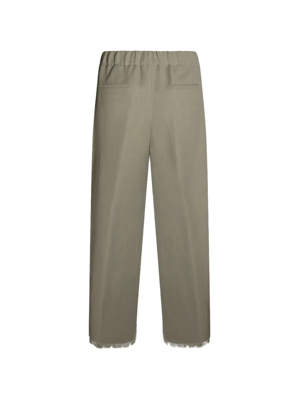  Antonelli Elasticated Frayed Trousers - Green 