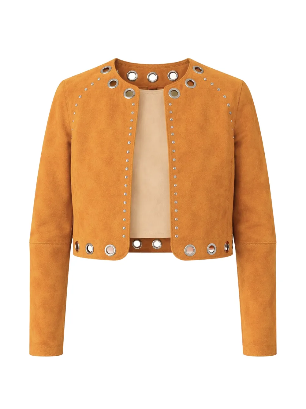 Zut Darby studded suede jacket - Arancione