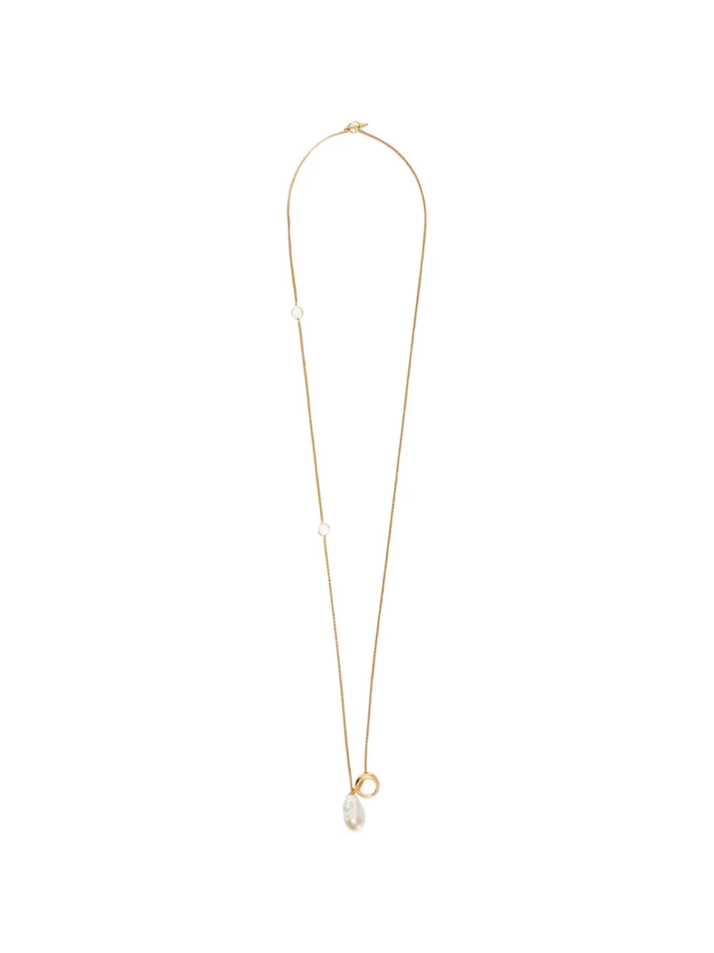 Jil Sander irregular shape pearl necklace - Oro