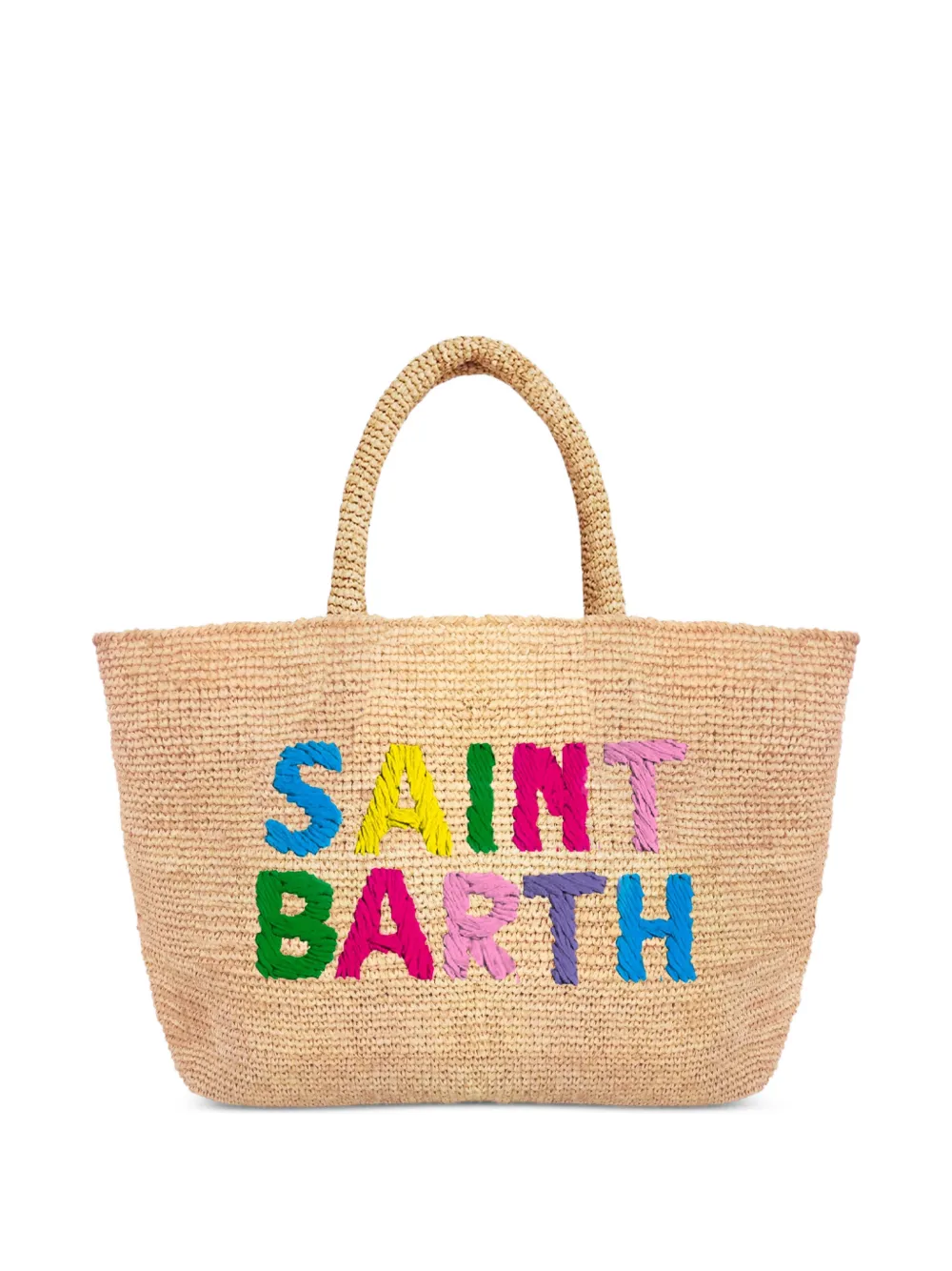 MC2 Saint Barth embroidered raffia tote bag · OS