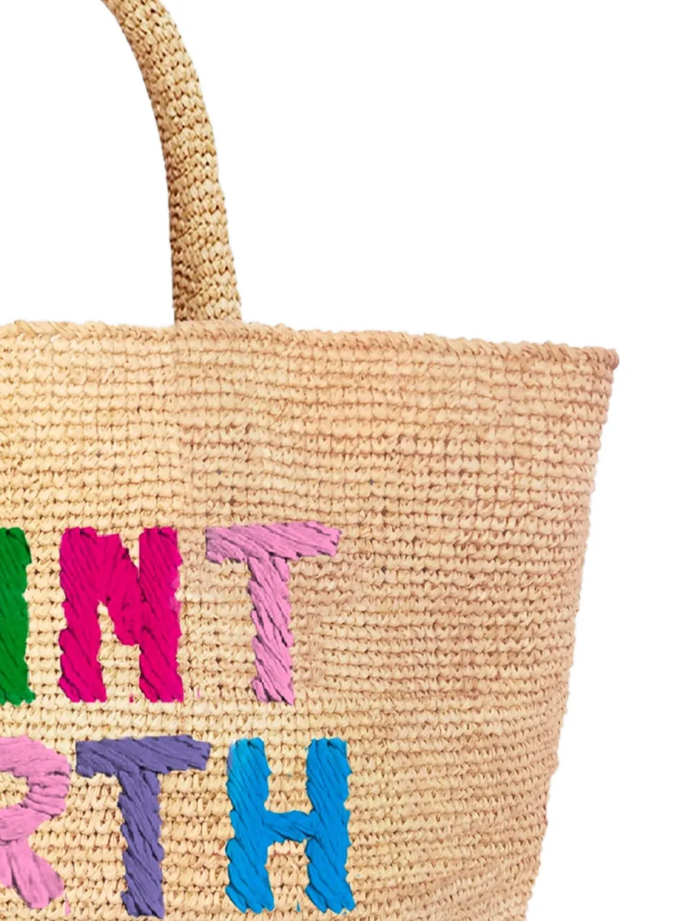 MC2 Saint Barth Shopper met geborduurd logo Beige