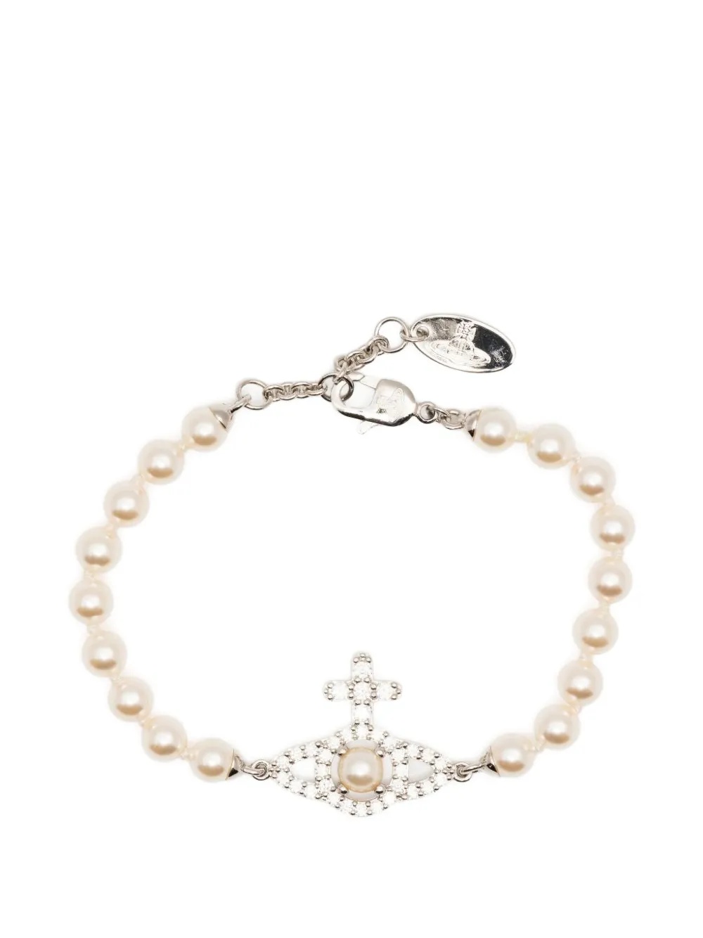 Vivienne Westwood Olympia pearl bracelet - Argento