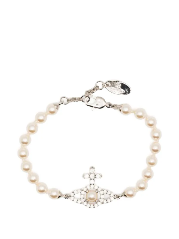 Vivienne Westwood Pulseira Olympia Com Pérola | Prateado | FARFETCH BR