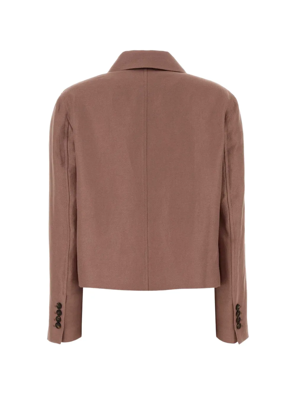  Brunello Cucinelli Linen Cropped Jacket - Pink 