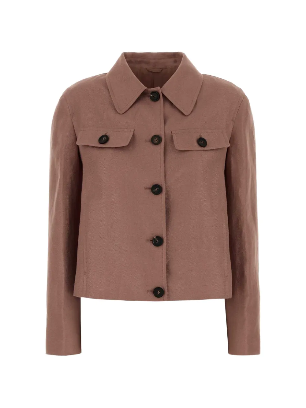 Brunello Cucinelli linen cropped jacket - Rosa