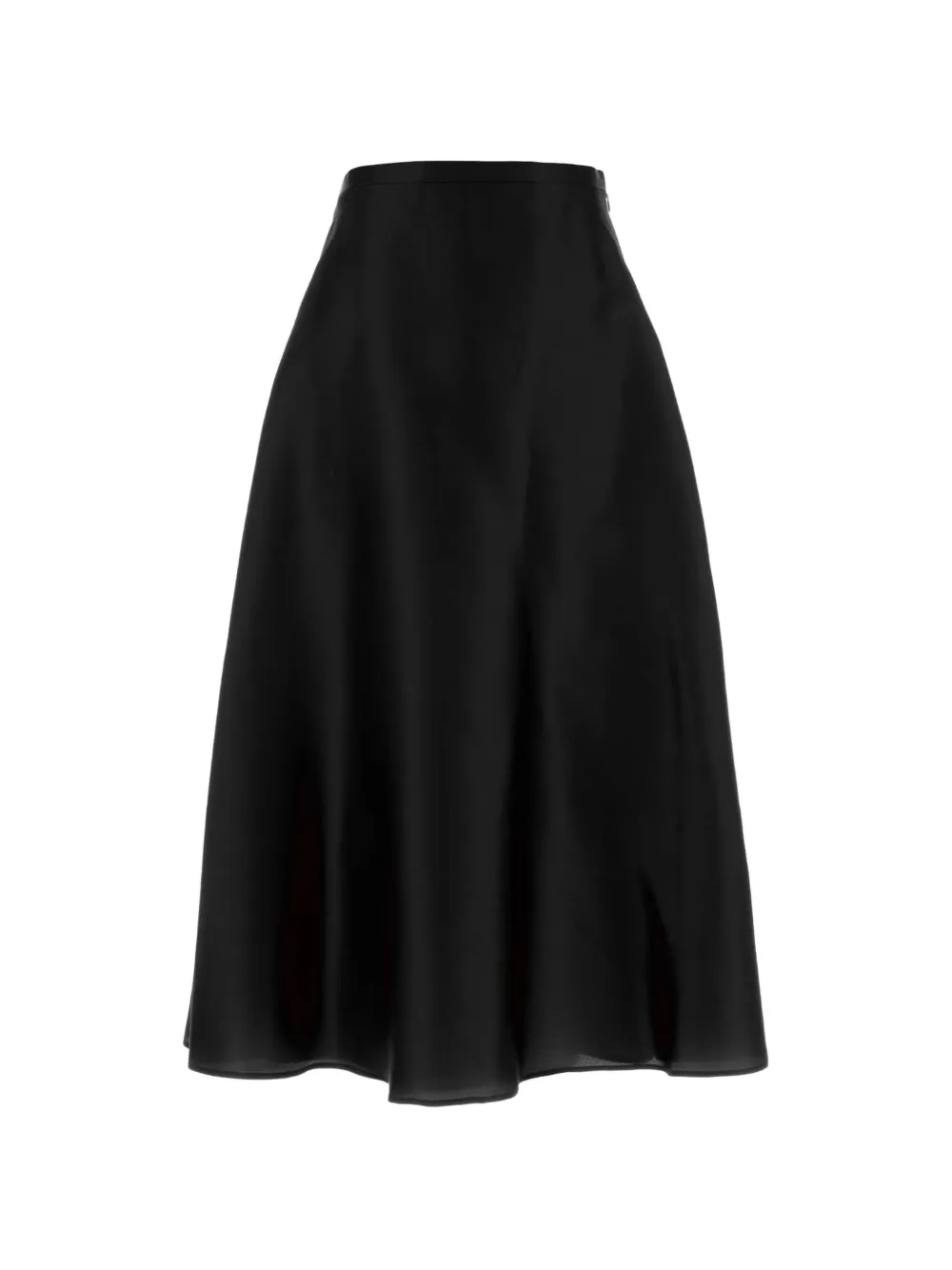 Alberta Ferretti silk pleated midi skirt - Nero