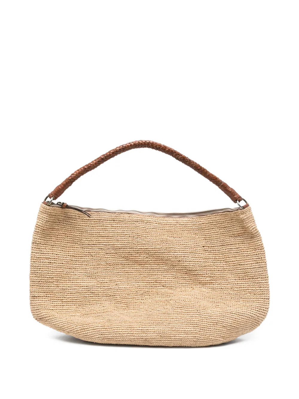 IBELIV zipped woven beach bag - Nude