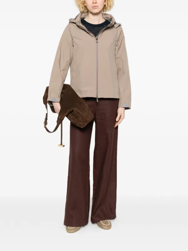Herno フーデッド ジップアップ ジャケット | ニュートラル | FARFETCH JP